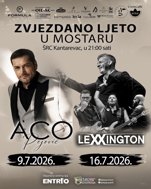 Zvijezde pod otvorenim nebom: Kantarevac ovog ljeta postaje epicentar glazbenih večeri u Mostaru