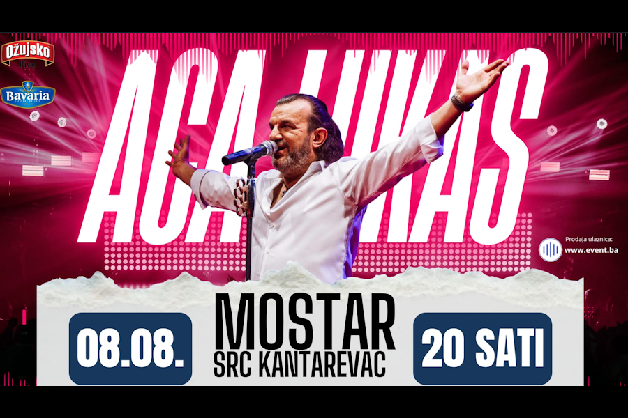 Glazbeni spektakl u srcu Mostara: Aca Lukas stiže na Kantarevac!