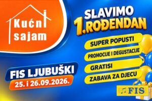 FIS Ljubuški slavi prvu godišnjicu – super popusti, Kućni sajam, promocije i degustacije, pokloni i zabava za djecu